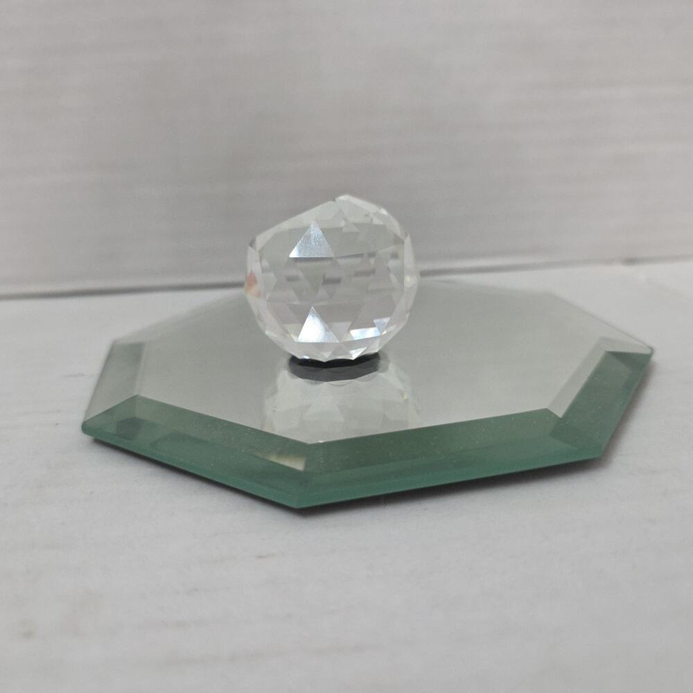 VINTAGE Swarovski Disney Faceted Crystal Ball Mickey Mouse Austria W Mirror - Picture 5 of 6